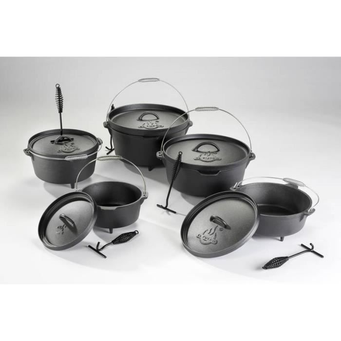 Cocotte En Fonte Lodge USA – Dutch Oven 10 1/4 Pouces #8 – Avec Couvercle – Camping