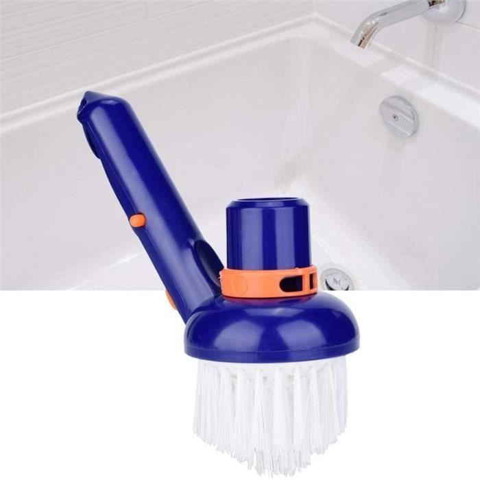 Brosse De Nettoyage Pour Piscine Avec Poignée Rotative 180° - Poils Fins, Efficace Pour Piscines Hors-sol, Spas Et Bains à Remous