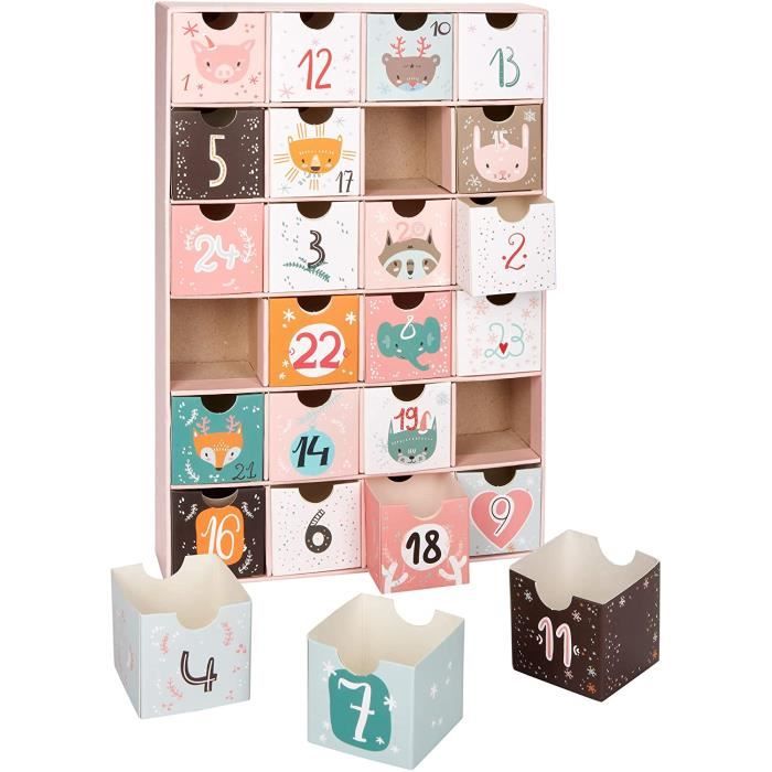 Boîte De Calendrier De L'avent À Replir, Coffrets Cadeaux De L'Avent Boîte De Calendrier De L'avent À Replir, Coffrets Cadeaux De L'Avent