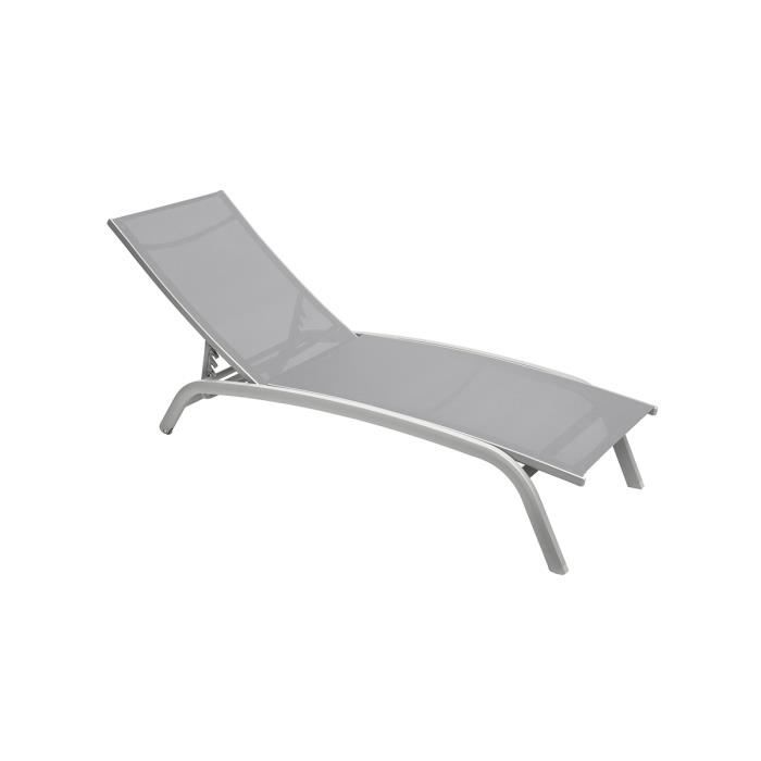Transat En Texaline Bonao Galet Silver Hesperide Achat Vente Chaise Longue Transat En Texaline Bonao Cdiscount
