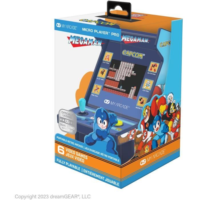 Console Rétrogaming - Capcom - Micro Player PRO Mega Man - Ecran 7cm Haute Résolution - 6 jeux inclus