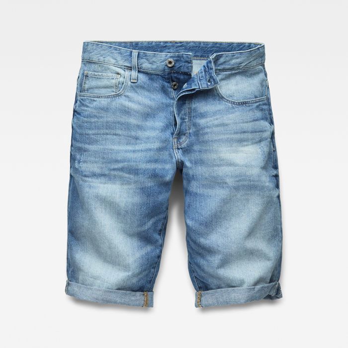 G-Star Homme 3301 Shorts en jean, Bleu