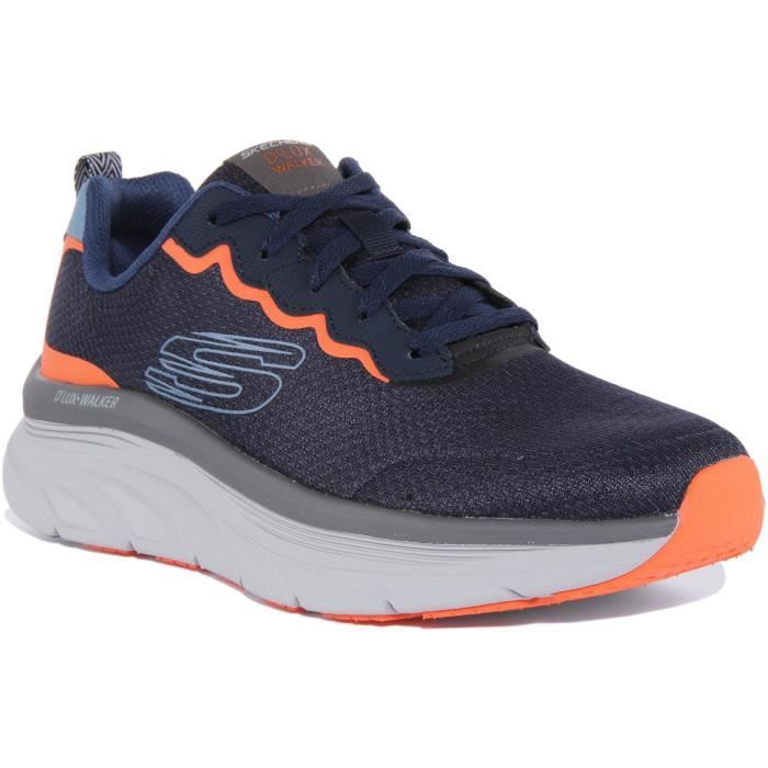 Basket skechers homme orange on sale