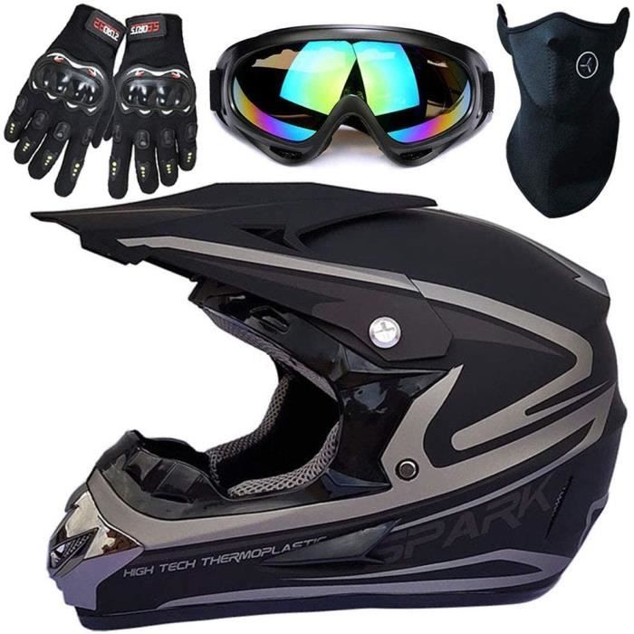 Casque Moto Enfant ZJRA - Certification DOT/ECE, Taille S (55-56cm) | Pour Vélo, Scooter, Ski