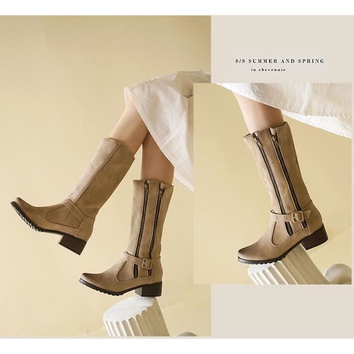 Bottes Chelsea Femme à Talon Bas Et Semelle Cloutée - Taille 4 à 8, Neuf Avec Emballage