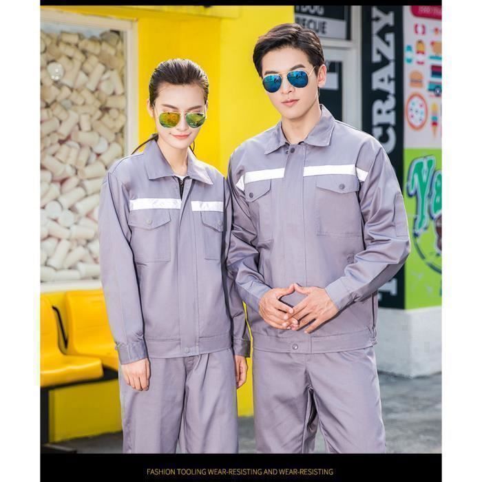 Combinaison De Travail Homme 65% Coton - Bleu Mécanicien