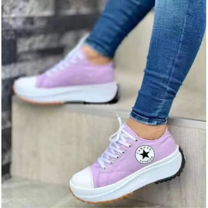 basket blanche semelle corde