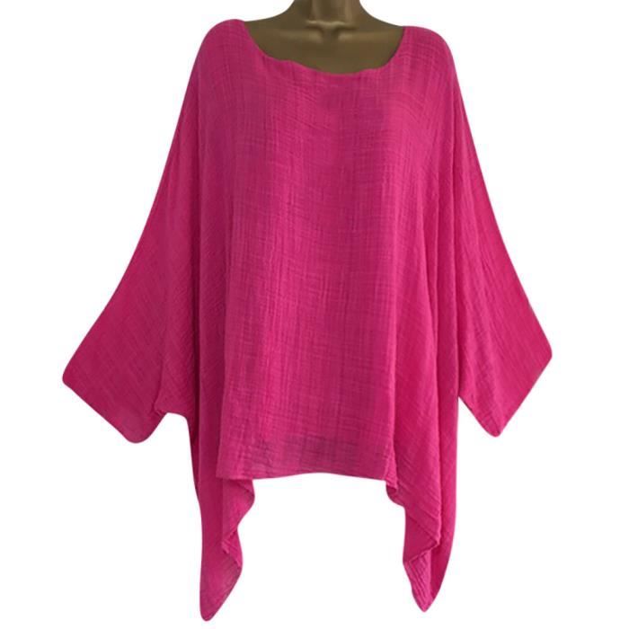 Femmes été manches courtes col en V T-shirt lin ample chemisier et short avec poches respirant confortable Crop Top 2023 coton décontracté pantalon, kaki, XL