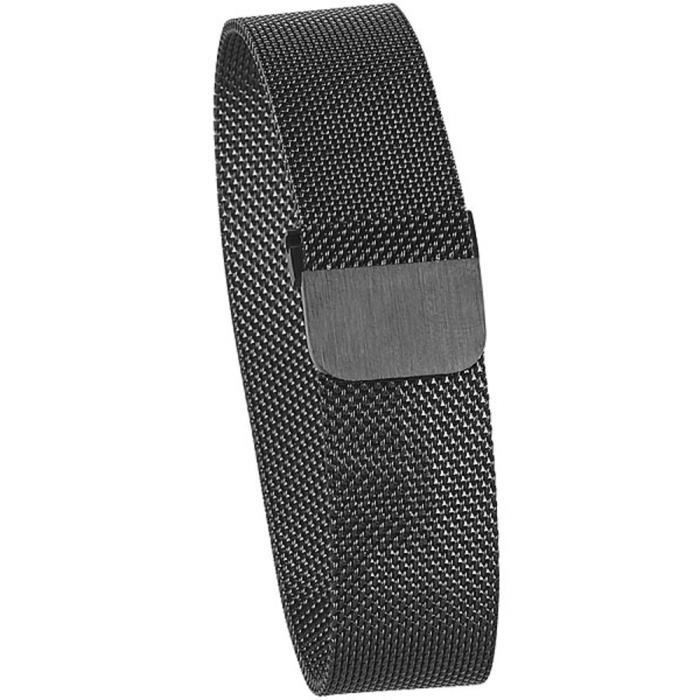 Bracelet de montre à entre-corne 20 mm et fermoir magnétique - Noir - NEWGEN MEDICALS - Mixte - Acier inoxydable