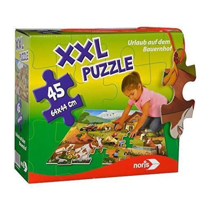 noris- puzzle xxl vacances à la ferme 45 pièces, 606031565 606031565