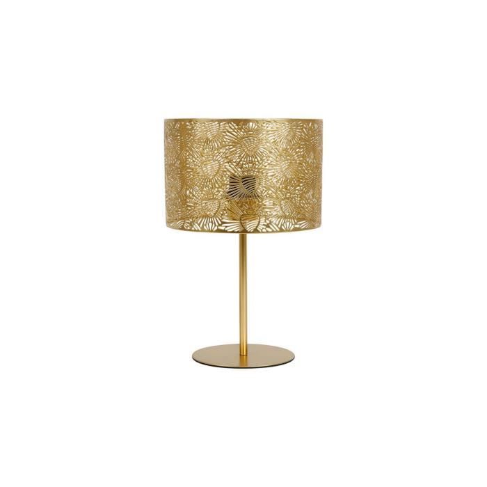 Lampe métal Corazon dorée - Ostaria 22 x 22 x 35 Doré
