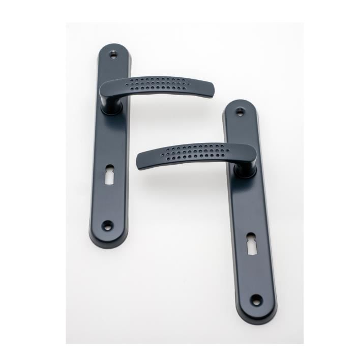 Poignée de porte intérieure QUINCADECO Elona aluminium gris RAL 7016