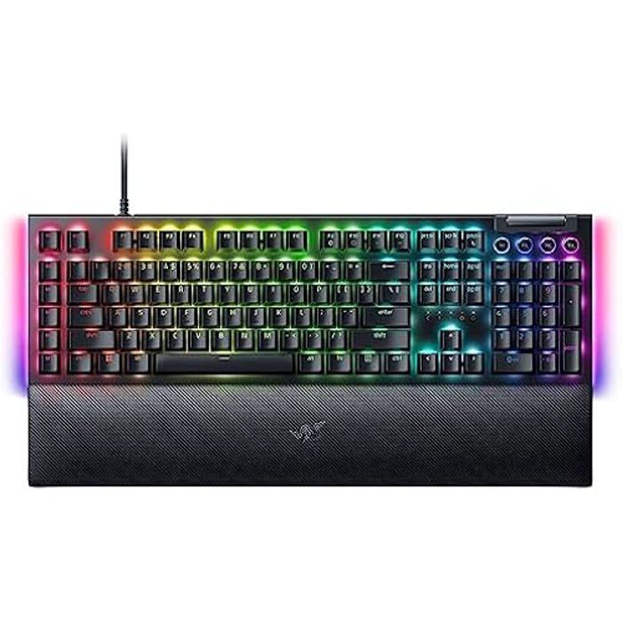 Razer BlackWidow V4 Switches Verts Clavier gaming mécanique avec Razer Chroma RGB 6 touches macros dédiées Touches ABS à double injection US Layout | - vue 8
