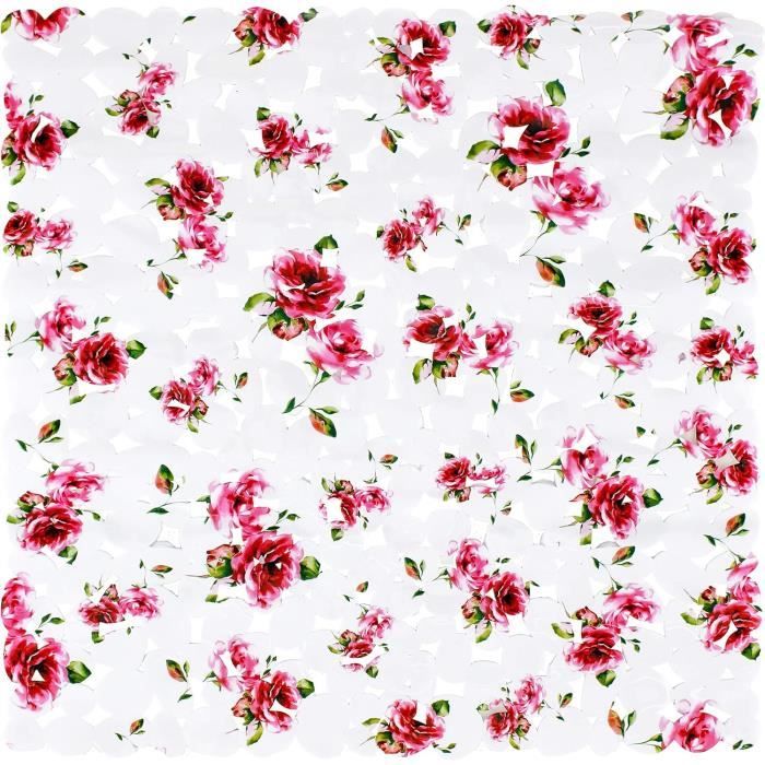 Tapis De Baignoire Anti-Glisse 70x36 Cm – Ventouses – Motif Coquilles
