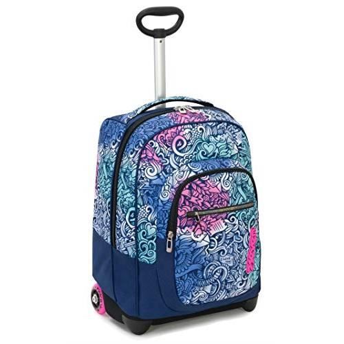 Trolley Fit Seven Pinkshade, Bleu, 35 Lt, 2en1 Sac à dos à roulettes avec  bretelles qui s'élèvent, École Voyage