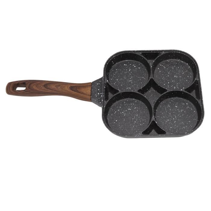 Moule à œufs 4 Trous Anti-adhésif - Formes étoile Et Cœur, Pour Plaques Gaz/induction, Blanc