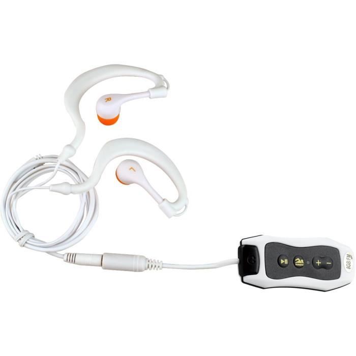 Lecteur MP3 étanche IPX8 Nicfaky 8 Go – Natation 10 M, Radio FM, écouteurs Inclus