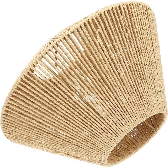 LEKEFETO Lumières De Lumières Décoratives, Abat-jour Vintage, Abat-jour Tissé Amovible Pour Lampe Suspendue - Avoyages à Lampes Rustiques Pour Socket E27-30 X 20cm