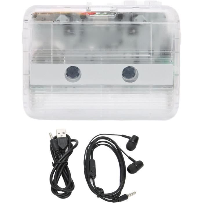 Lecteur de musique de capture de cassette USB portable, convertisseur de  cassette vers MP3, coque transparente, enregistreur de cassette, baladeur -  AliExpress