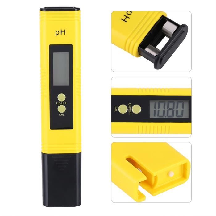 Testeur PH Numérique Précis 0-14 - PH-mètre Pour Piscine, Aquarium, Hydroponie & Eau Potable