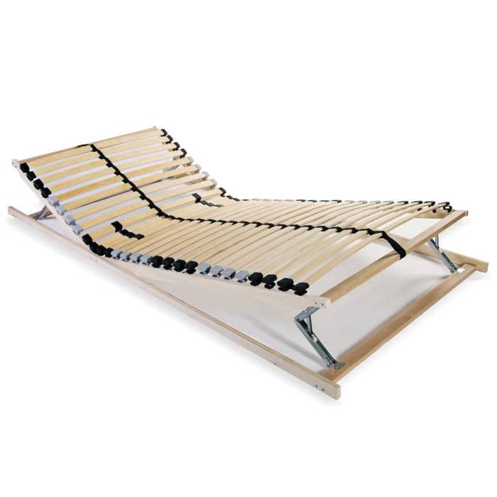 vidaXL Sommier à lattes sans matelas avec 28 lattes 7 zones 90x200 cm 246457