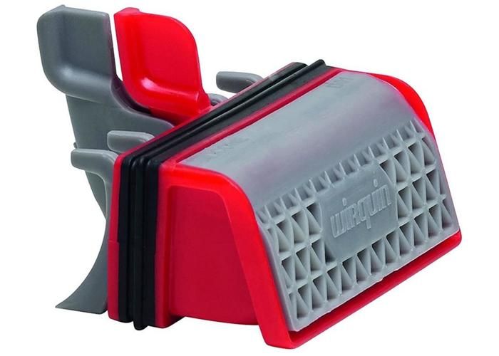 Ensemble membrane et filtre slim + pour bonde de douche Wirquin 30723382, rouge et gris