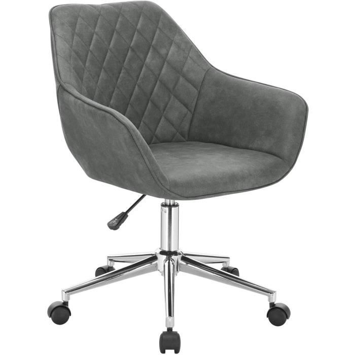 Woltu Chaise De Bureau Siege Ergonomique En Tissu Metal Hauteur Reglable Pivotante 360 Degres Gris Achat Vente Chaise De Bureau Cdiscount