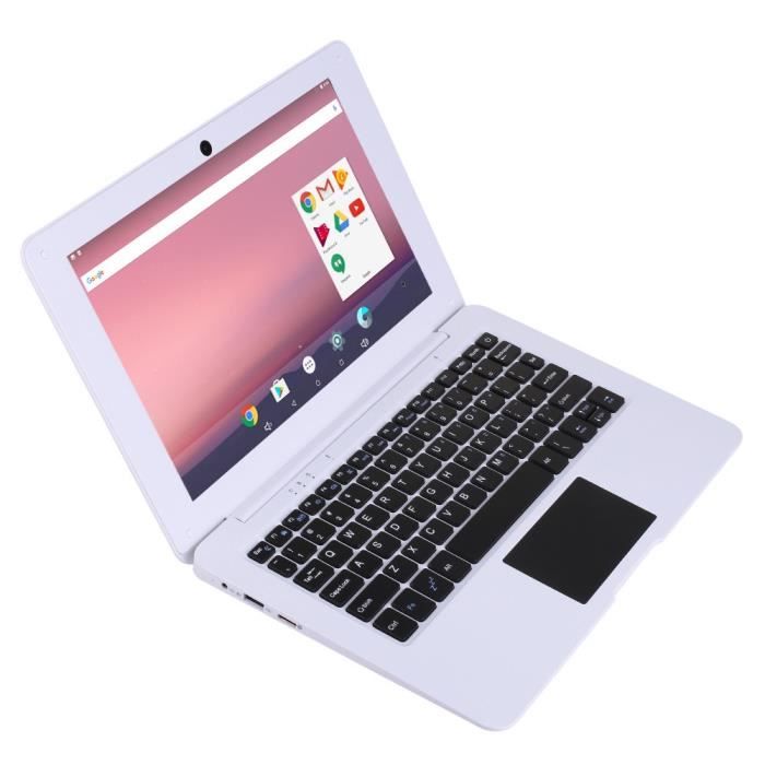 Pc Portable Pas Cher Android 7.1 HDMI 10.1 Ordi Portable 2 Go+16 Go WiFi Blanc YONIS