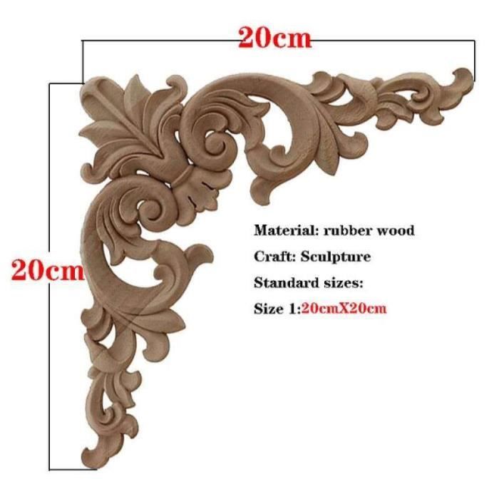 Décorations Meuble Bois Sculpté - 2 Appliques Fleur Style Baroque - DIY