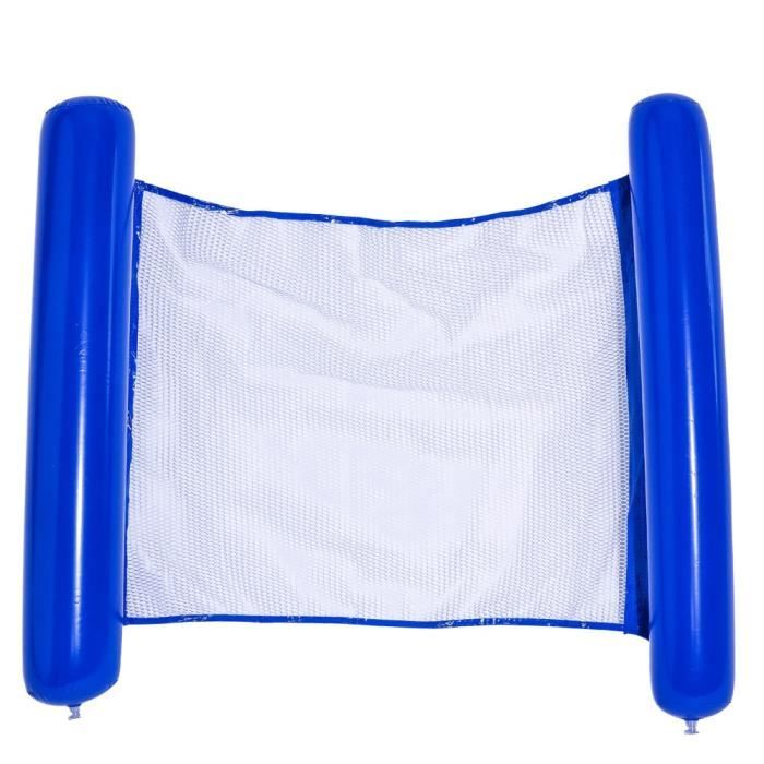 Hamac Gonflable Pour Piscine/plage - Chaise Natation Avec Coussin Tête - Matelas Eau Avec Porte-gobelet - Adulte