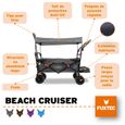 Chariot de transport plage - FUXTEC Beach Cruiser - Gris - Roues XXL - Toit anti-UV - Pliable-1