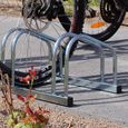 Support Vélo pour 2 Vélos - TOBOLI - Béquille Pied Acier galvanisé - Usage Intérieur et Extérieur-1