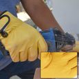 YOSOO Gants de protection du travail Gants de travail en cuir Protection du travail Outil de protection du auto gants XL Jaune-1