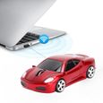 Zerone souris PC Pour modèle de voiture Ferrari Souris sans fil Creative 2.4G 1200DPI pour ordinateur portable (rouge)-1