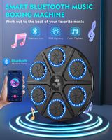 Machine de Boxe Musicale Bluetooth avec Gants - Cadeau Fitness Enfants & Adultes - Élec-Tonic