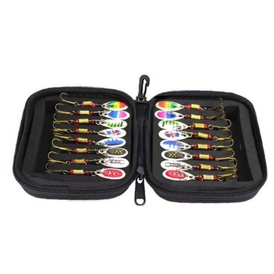 Kit Leurres De Pêche 16 Pièces - Spinners Et Cuillères - Pour Truite, Perche, Brochet - Sac De Rangement