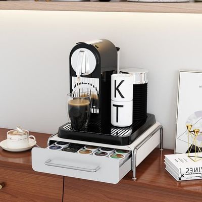 Porte-Capsules en Acrylique Transparent avec 4 Tiroirs, Organisateur de Capsules de Café pour Cuisine et Bureau,24,6 x 17,5 x 6,3 cm - Maison