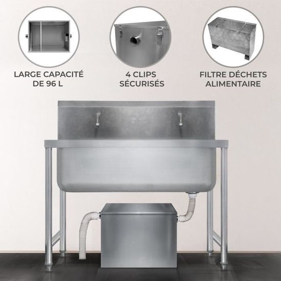Pot à Graisse En Acier Inoxydable 1.3L Avec Filtre - Pour Filtrer Et Conserver L'huile De Cuisson - Lavable Au Lave-vaisselle