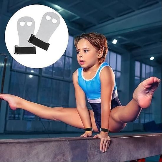 Coussinets De Préhension Abeillo Pour Enfants – Cuir, Motifs Sirène/dinosaure, Sangles Réglables, Pour Gymnastique Et Cross Training