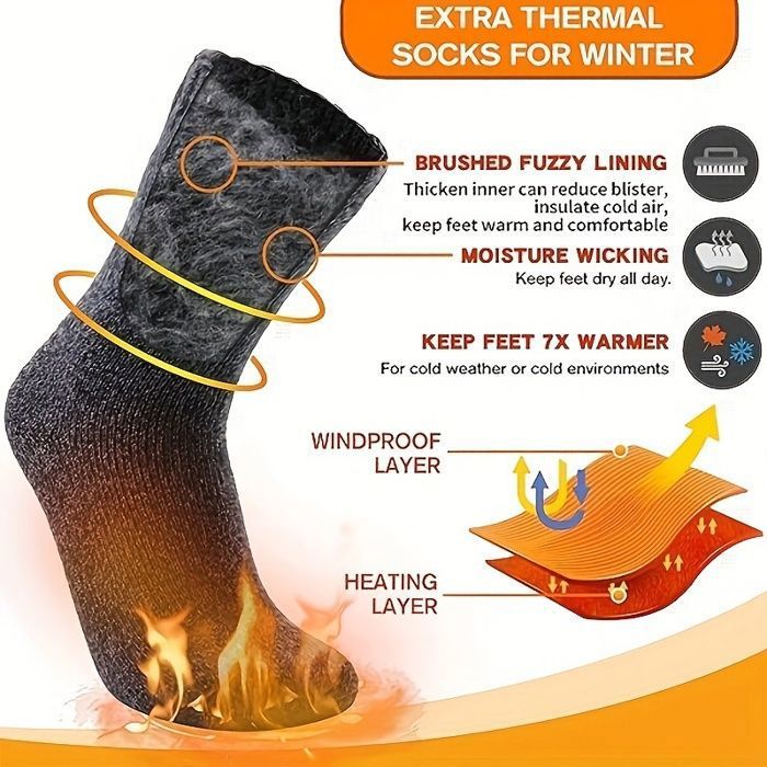 Chaussettes chaudes homme laine