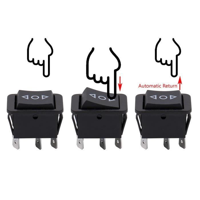 Lot De 2 Interrupteurs Bascule LED Rouge 12V 20A 3 Broches – Compatible Réfrigérateurs Dometic Electrolux Caravan, Camping-Car