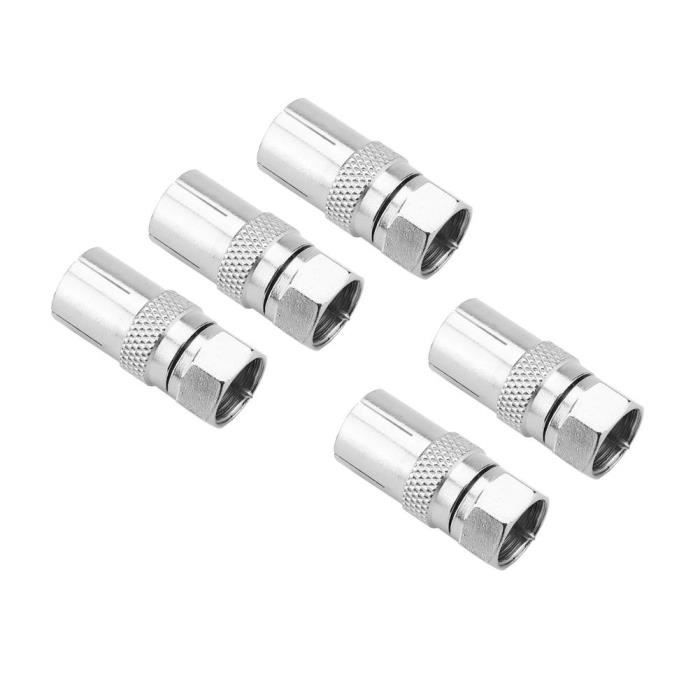 Connecteurs Coaxiaux TV Angle Droit 90° - Lot 16 Pièces (8 Mâle, 8 Femelle) - Pour Antenne, Câble TV - 4