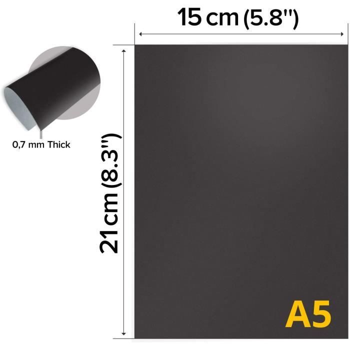 A5 Magnétique Autocollante Plaque Aimantée - 15cmx21cm - Papier