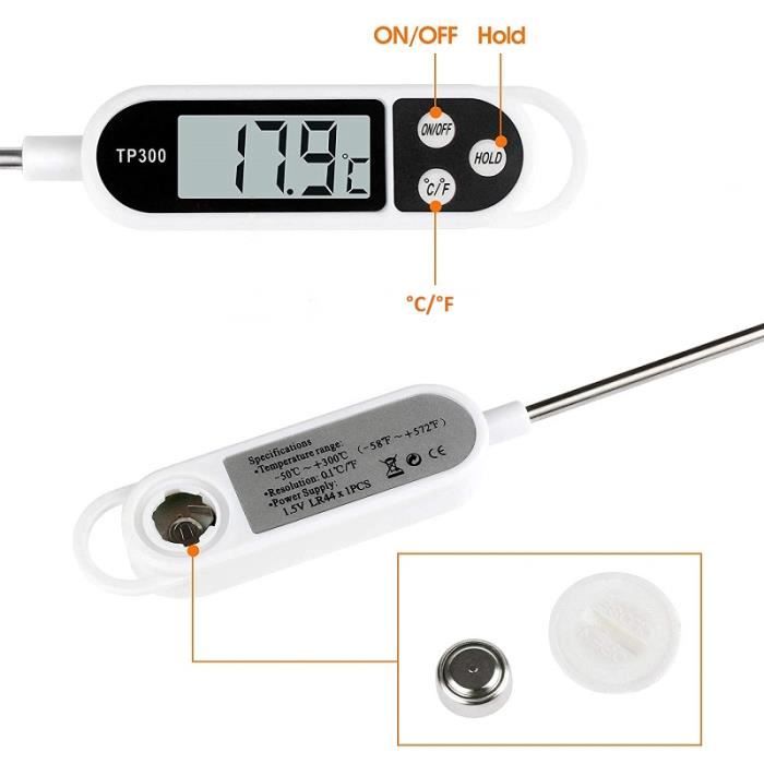 Sonde numérique thermomètre pliable alimentaire BB – Grandado