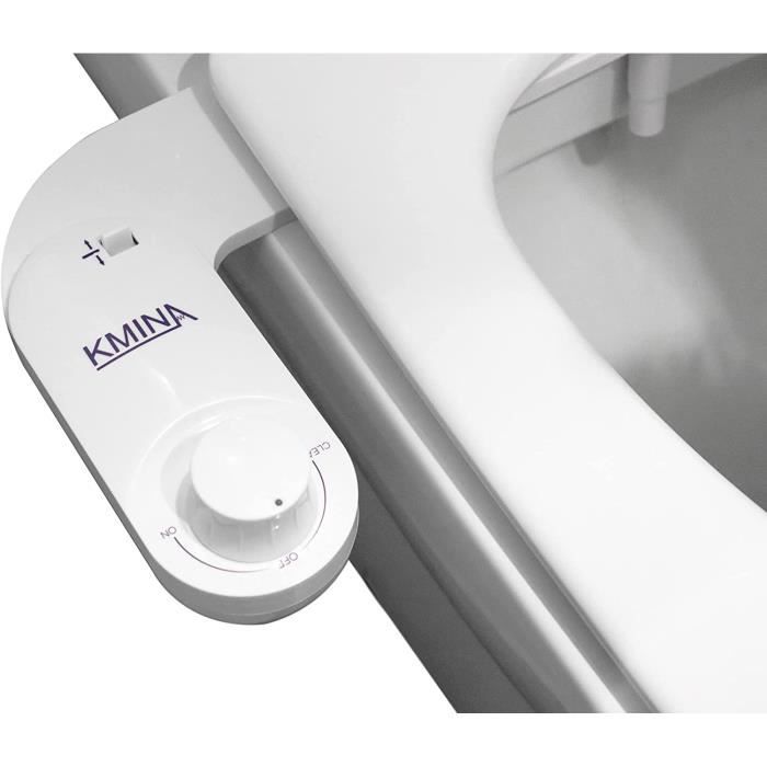 Bidet Portable KMINA Pour WC - Eau Froide, Tuyau De 80 Cm, Noir - Hygiène Nomade