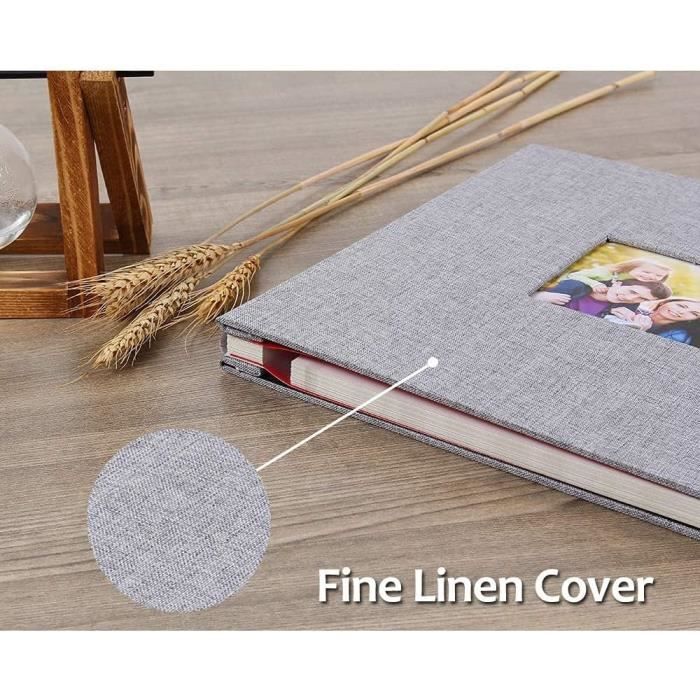 Yopih Album Photo Adhésif avec 40 Pages 10X15 Lin en Tissu Couverture Scrapbooking DIY Yopih Album Photo Adhésif avec 40 Pages 10X15 Lin en Tissu Couverture Scrapbooking DIY