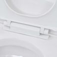 Chez Barry® 99316 Pack WC à poser, Toilette portable, suspendu en céramique Blanc Haute qualité-2
