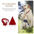 1 Ensemble de chiens décor à col de chat chien décoratif chapeau de dressing de Noël costume - ensemble vetement - accessoire-2