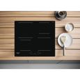 Table de cuisson induction - HOTPOINT - 4 foyers - L60 cm - HQ5660SNE - 7200 W - Rêvetement verre noir-2