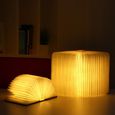 Lampe de Chevet Design Lampe de lecture pliante à la forme de livre LED USB rechargeable décoratif Trois couleurs lumière 17x21cm-2
